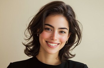 Portrait of smiling woman with confident smile
