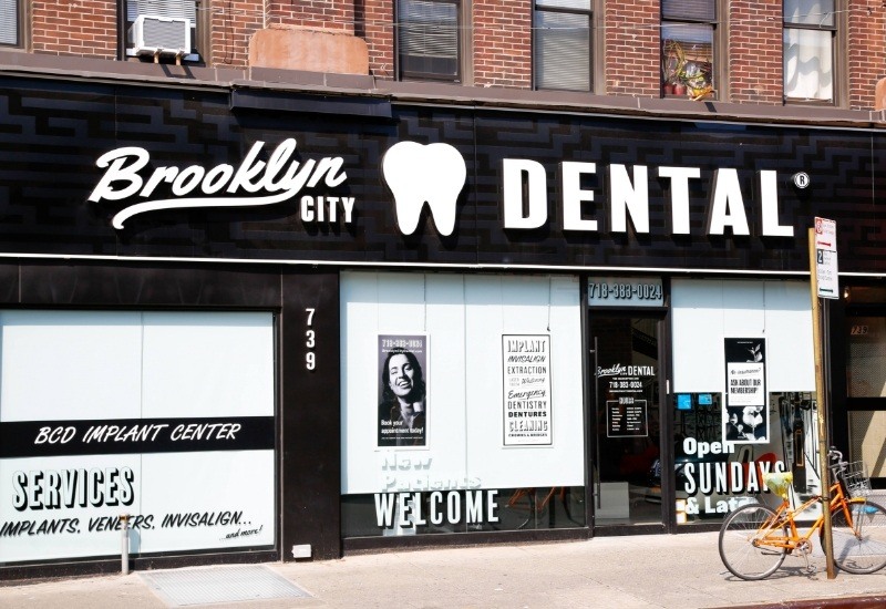 Front door of Brooklyn City Dental